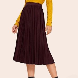 Burgundy/maroon H&M Midi Skirt